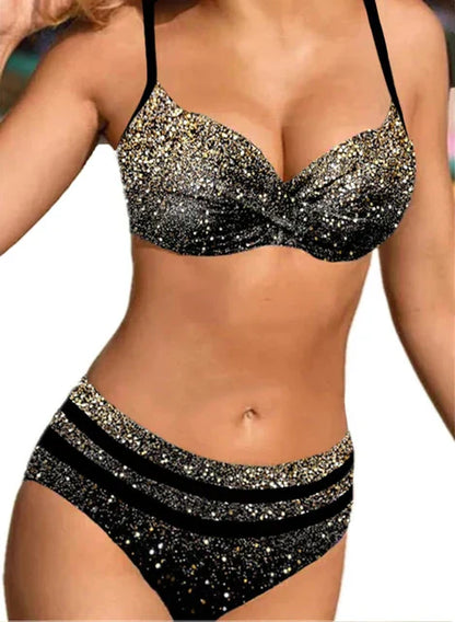 Bikini deux pièces avec imprimé