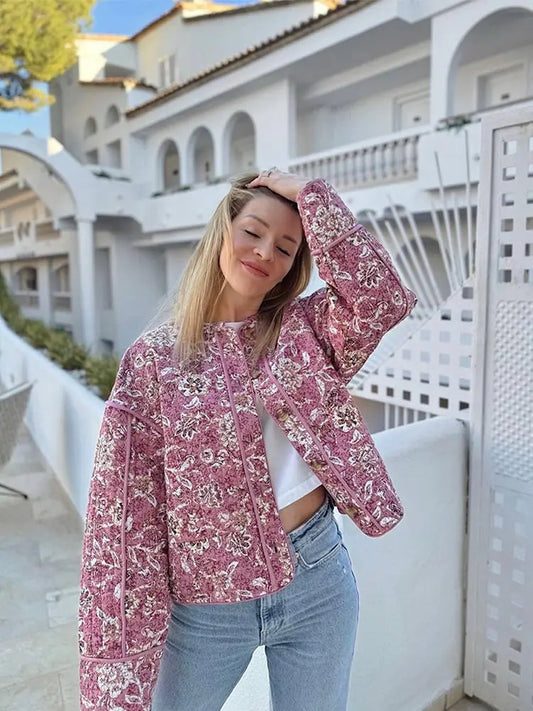 Graciela - veste matelassée à imprimé floral