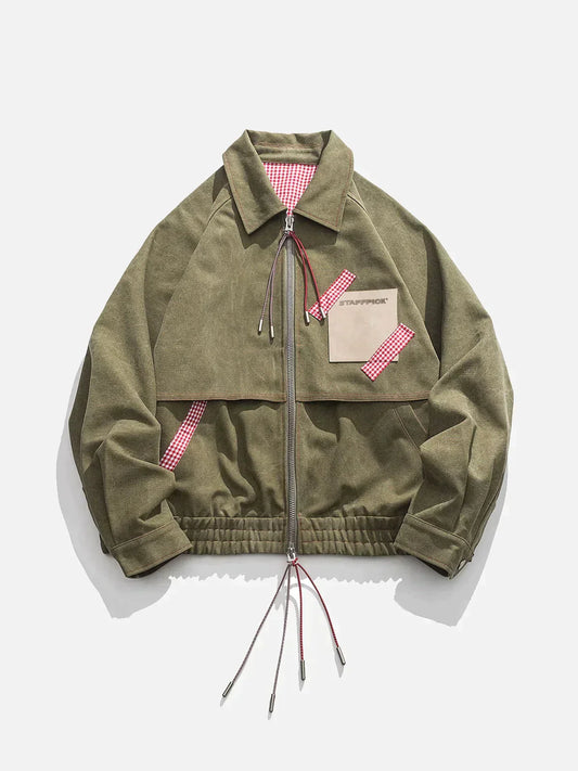 Dear - Veste rétro à cordon de serrage de style vintage