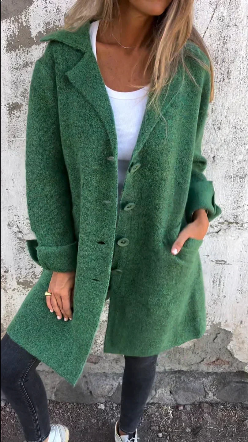 Teni™ | Manteau Long Casual Élégant avec Poches Pratiques