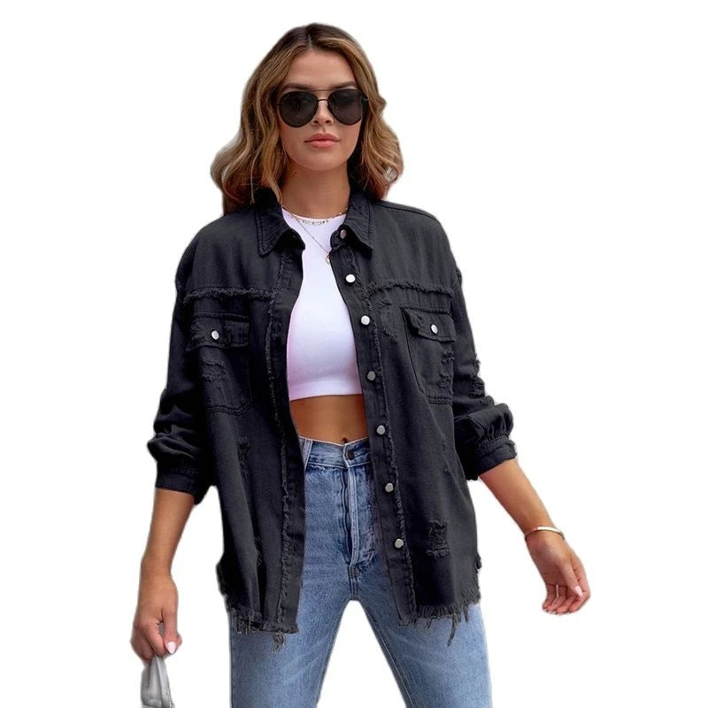 Victoria - veste en jean ample et élégante