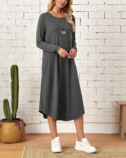Milleke - Robe à manches longues pour femme