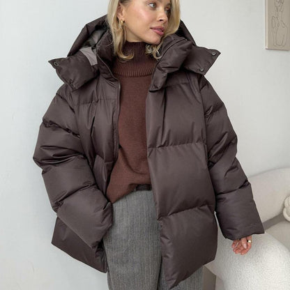 Veste polaire pour dames | Marron - Manteau d'hiver chaud - agréable