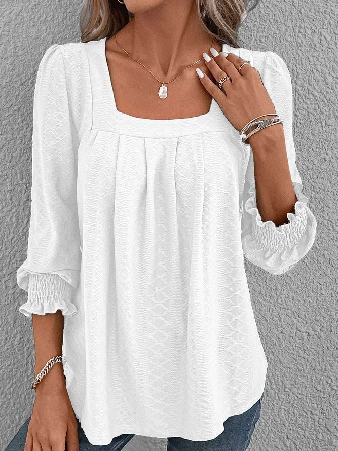 Chemisier Sabrine | Chemisier en coton à encolure carrée