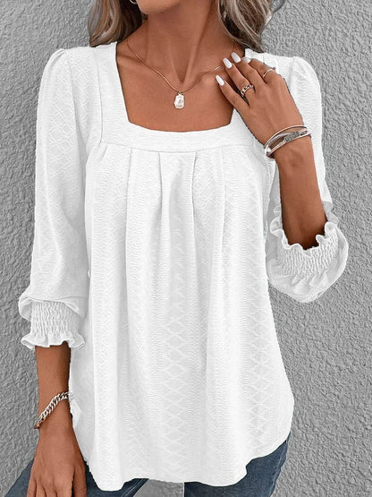 Chemisier Sabrine | Chemisier en coton à encolure carrée