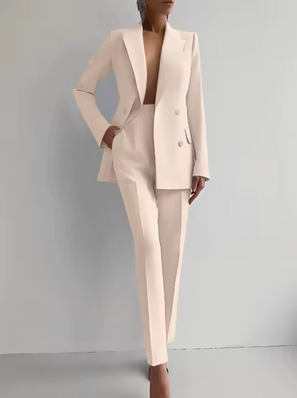 Mariza - Ensemble blazer et pantalon à plis