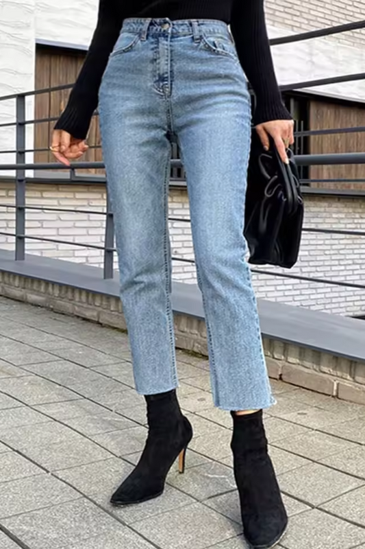 Nina | Jean taille haute classique pour femme