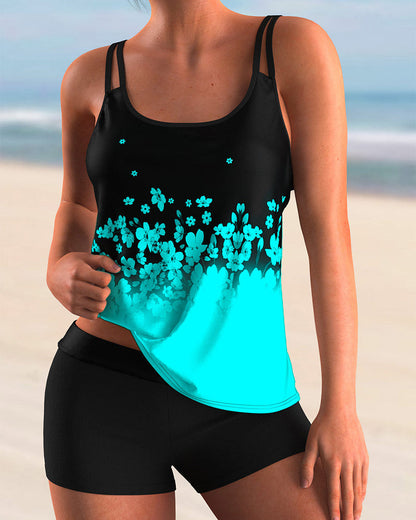 Ensemble tankini tendance avec motif floral