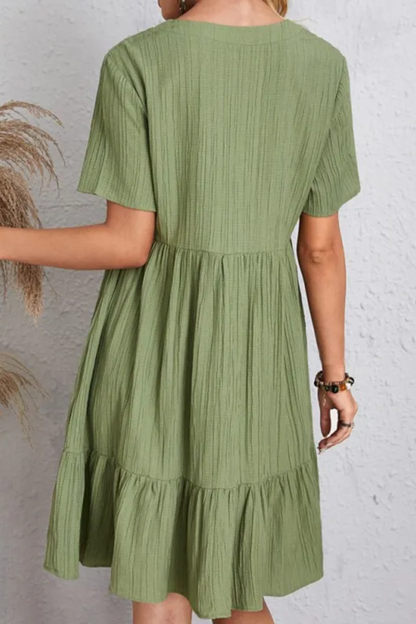 Chloe | Robe à volants et col en V pour femme