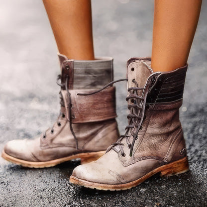 Birgit - Bottes en cuir rétro intemporelles et confortables