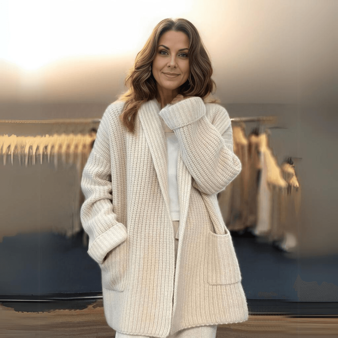 Manteau en tricot doux pour femmes