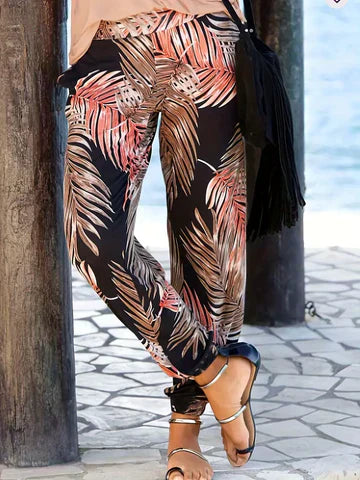 pantalon de plage taille haute pour femmes