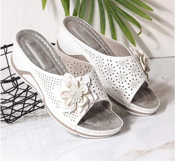 Xiomara® | Sandales orthopédiques en cuir souple avec soutien de la voûte plantaire