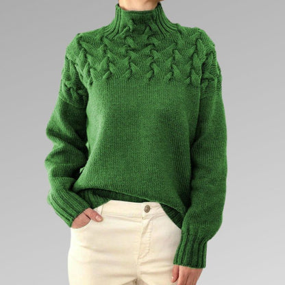 Fleuron | Motif femme Pull à col roulé | Elégant