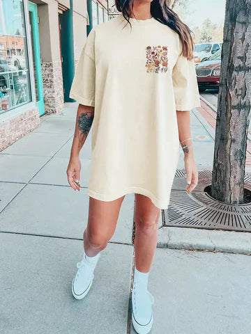 Iris - Robe T-shirt à encolure ronde