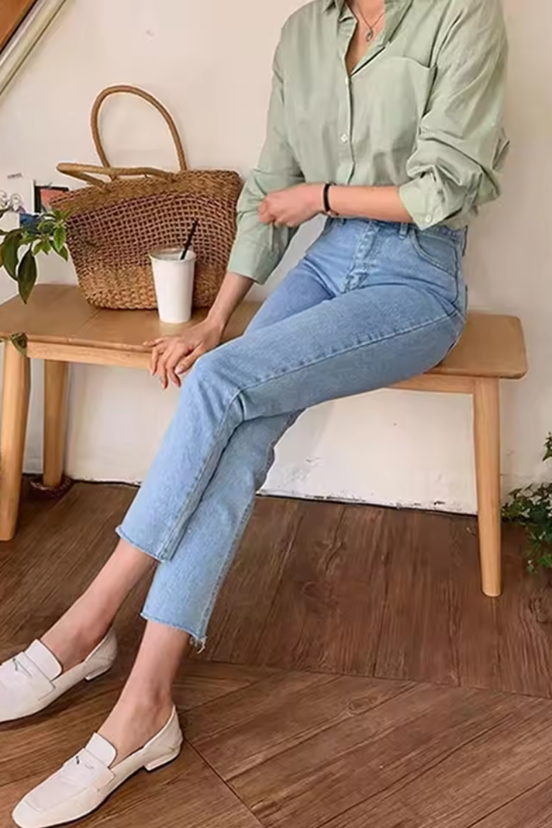 Tessa | Jean droit taille haute pour femme