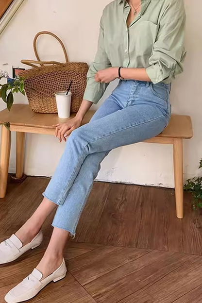 Tessa | Jean droit taille haute pour femme