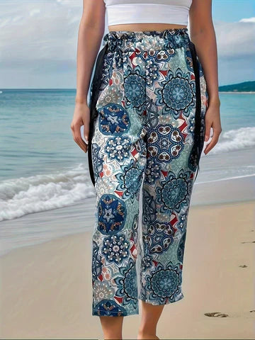 Pantalon Boho avec ceinture élastiquée