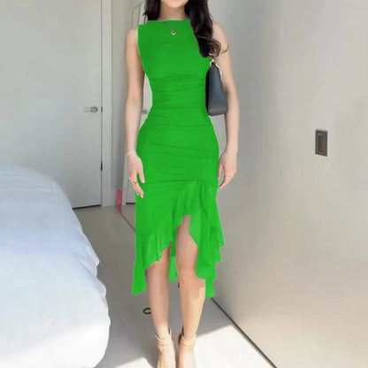 Ruth - Élégante robe de soirée plissée sans dos