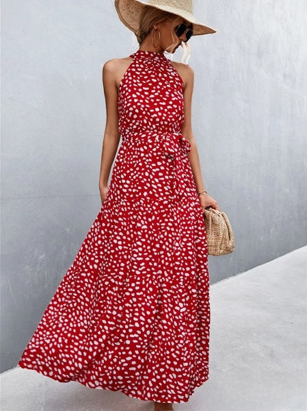 Aviana - Robe-combinaison dos nu avec volants et imprimé à pois, best-seller