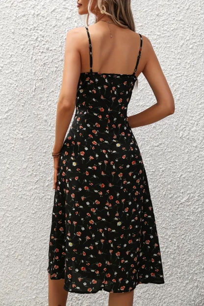 Lola | Robe fendue à pois pour femme