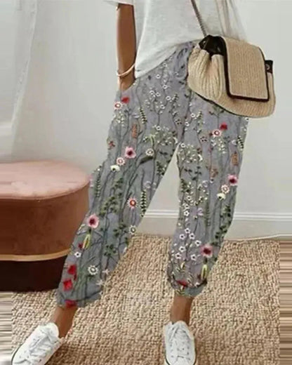 Pantalon et lin pour dames - décontracté - respirant et confortable - idéal pour les journées chaudes
