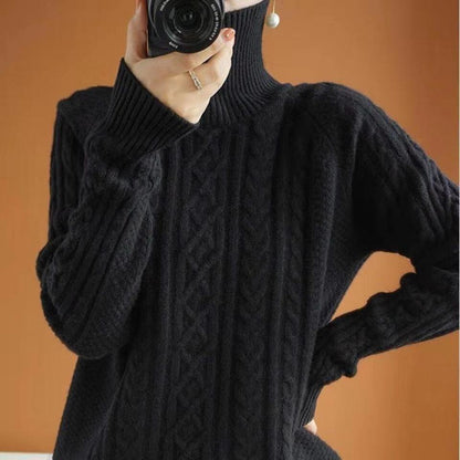 Lisen | Pulls chauds en tricot pour femmes | Col roulé