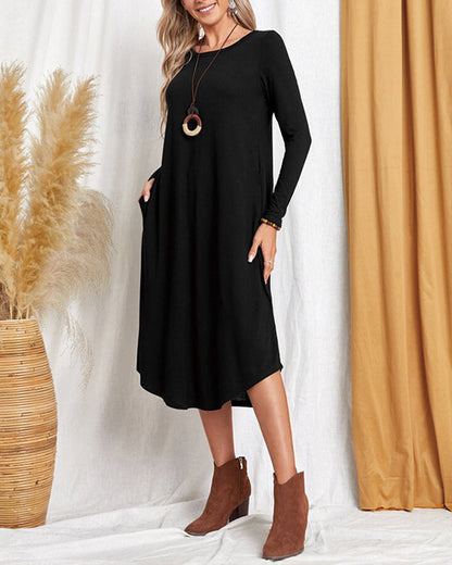 Milleke - Robe à manches longues pour femme