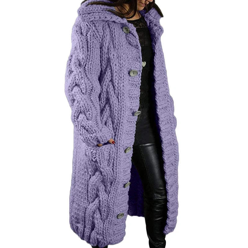 Ottiliedin | Veste longue en tricot pour femmes
