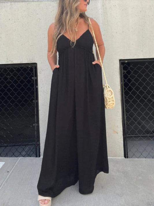 Robe longue confortable à fines bretelles pour un usage quotidien