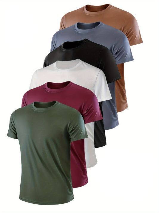 6-pack | T-shirts hommes à séchage rapide en 6 couleurs