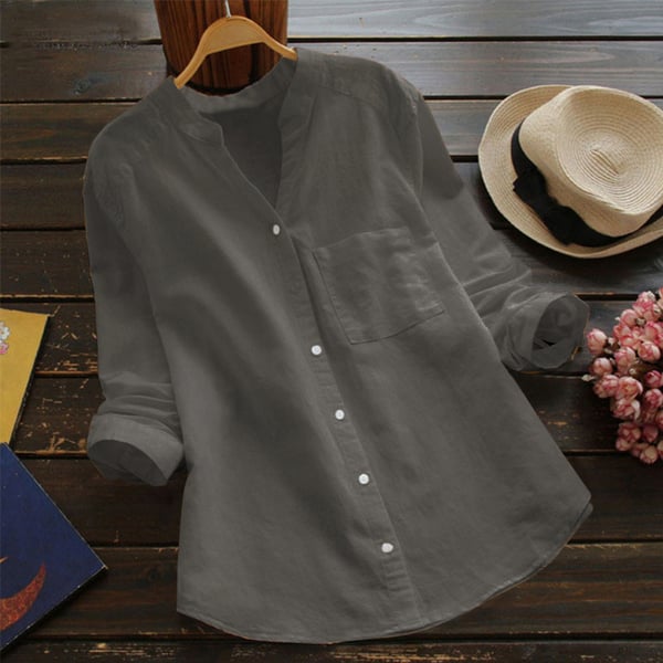 LEAH | Chemise ample et informelle en mélange lin/coton