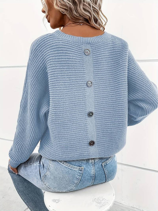 Delphine - élégant pull à col rond pour le printemps