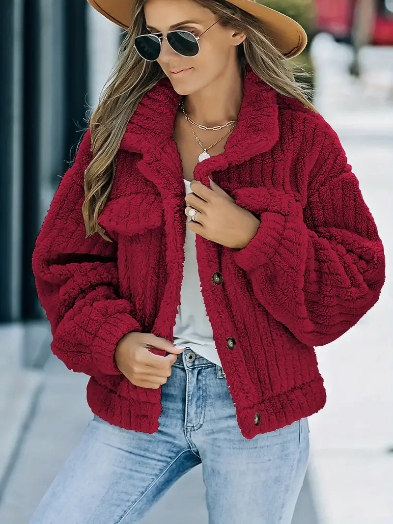 - Veste en fourrure unie