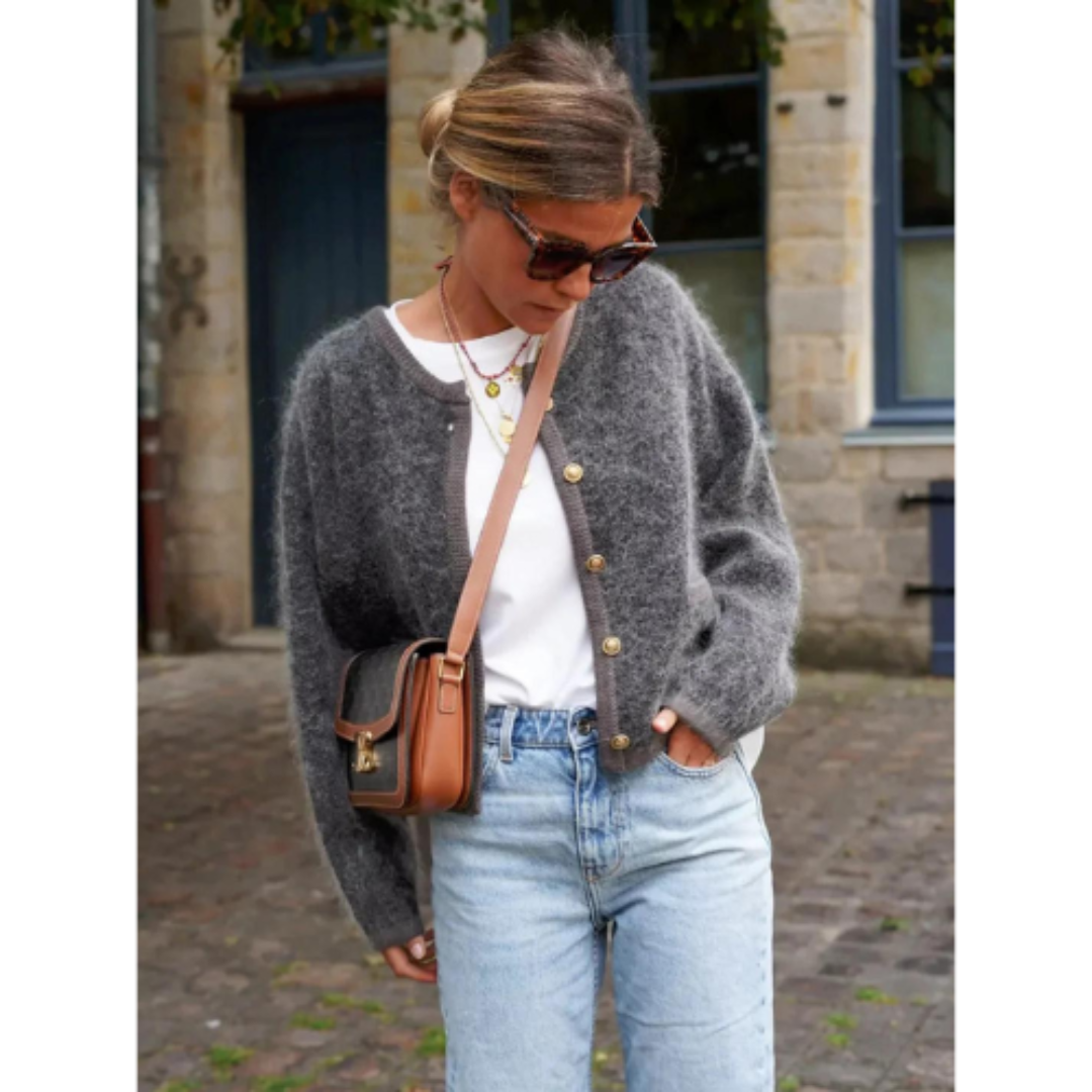 Mileyamin | Bouton femme Cardigan en duvet | Chaud