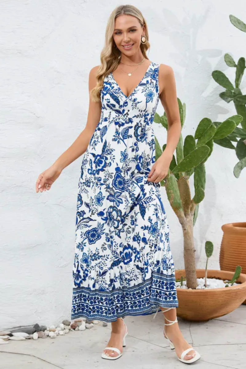 Eva | Robe Longue Fleurie Femme