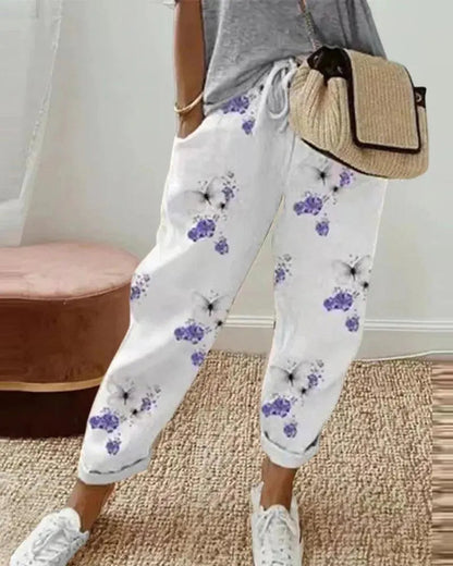 Pantalon et lin pour dames - décontracté - respirant et confortable - idéal pour les journées chaudes