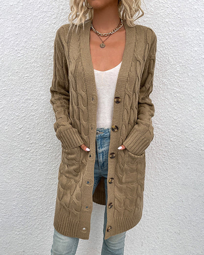 Jenna - Cardigan Automnal à Manches Longues Stylé pour Femmes