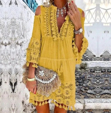 Adelaide - Mini robe Boho en dentelle