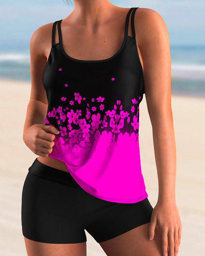 Ensemble tankini tendance avec motif floral
