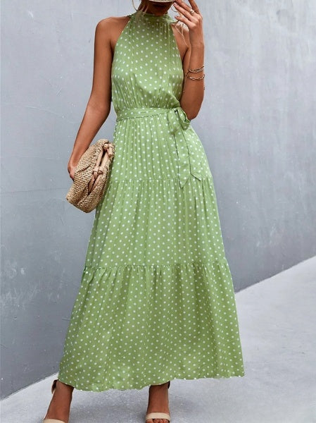 Aviana - Robe-combinaison dos nu avec volants et imprimé à pois, best-seller