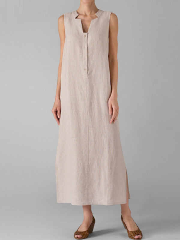 Blakely - Robe longue avec boutons et coupe coulissante