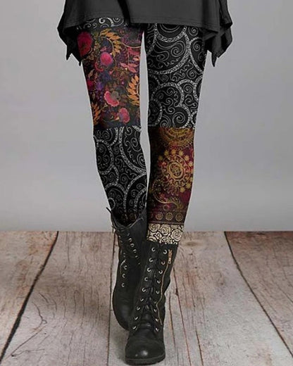Leggings rétro style ethnique