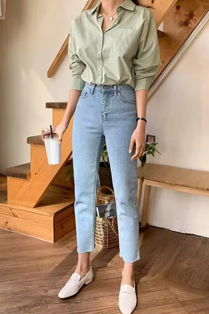 Tessa | Jean droit taille haute pour femme