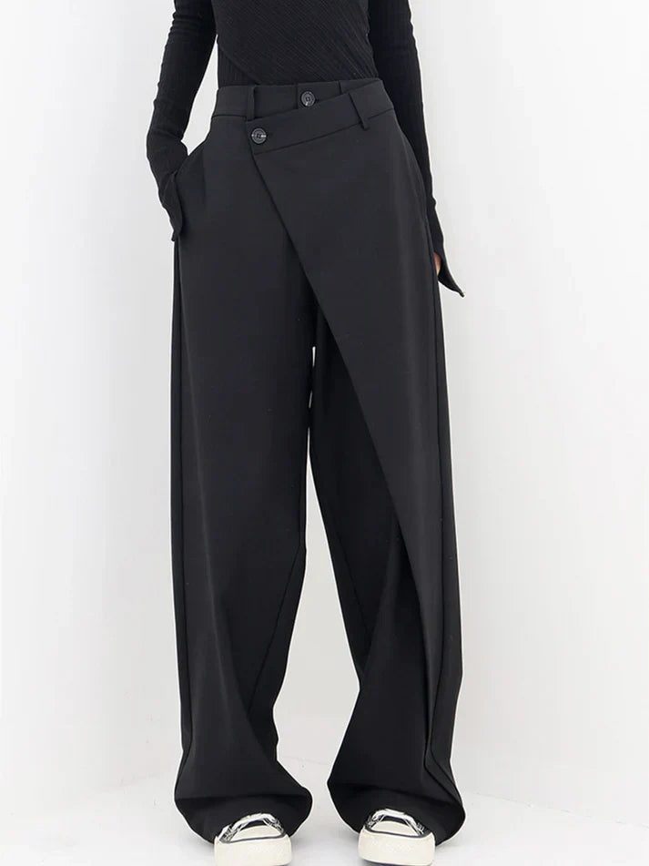 Pantalon baggy asymétrique polyvalent pour femmes