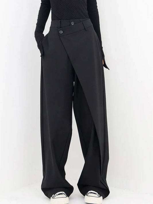 Pantalon baggy asymétrique polyvalent pour femmes