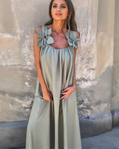 Robe longue à fleurs
