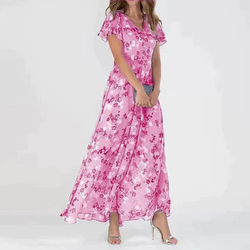 Joséphine - Longue robe d'été à motif floral