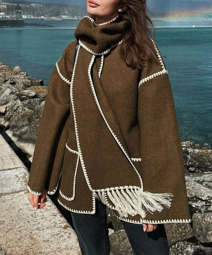 Pamella - Manteau à pompon intemporel pour femmes