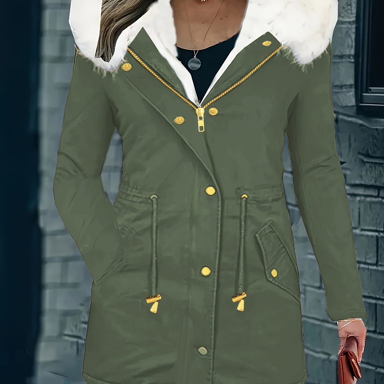 Lotte | Veste décontractée avec capuche et fausse fourrure